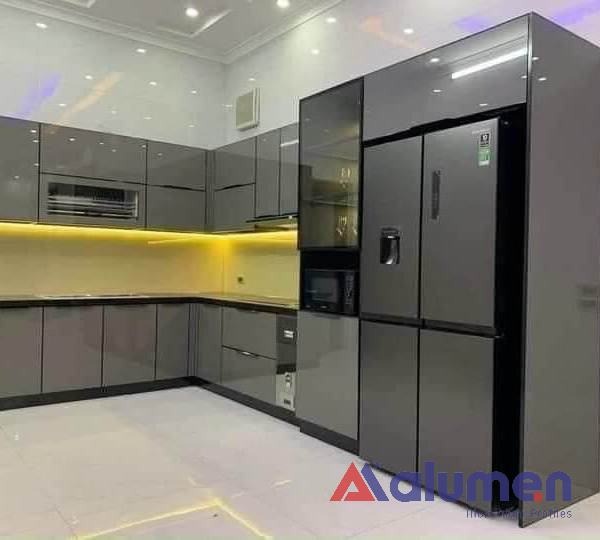 Tủ bếp nhôm kính Alumen