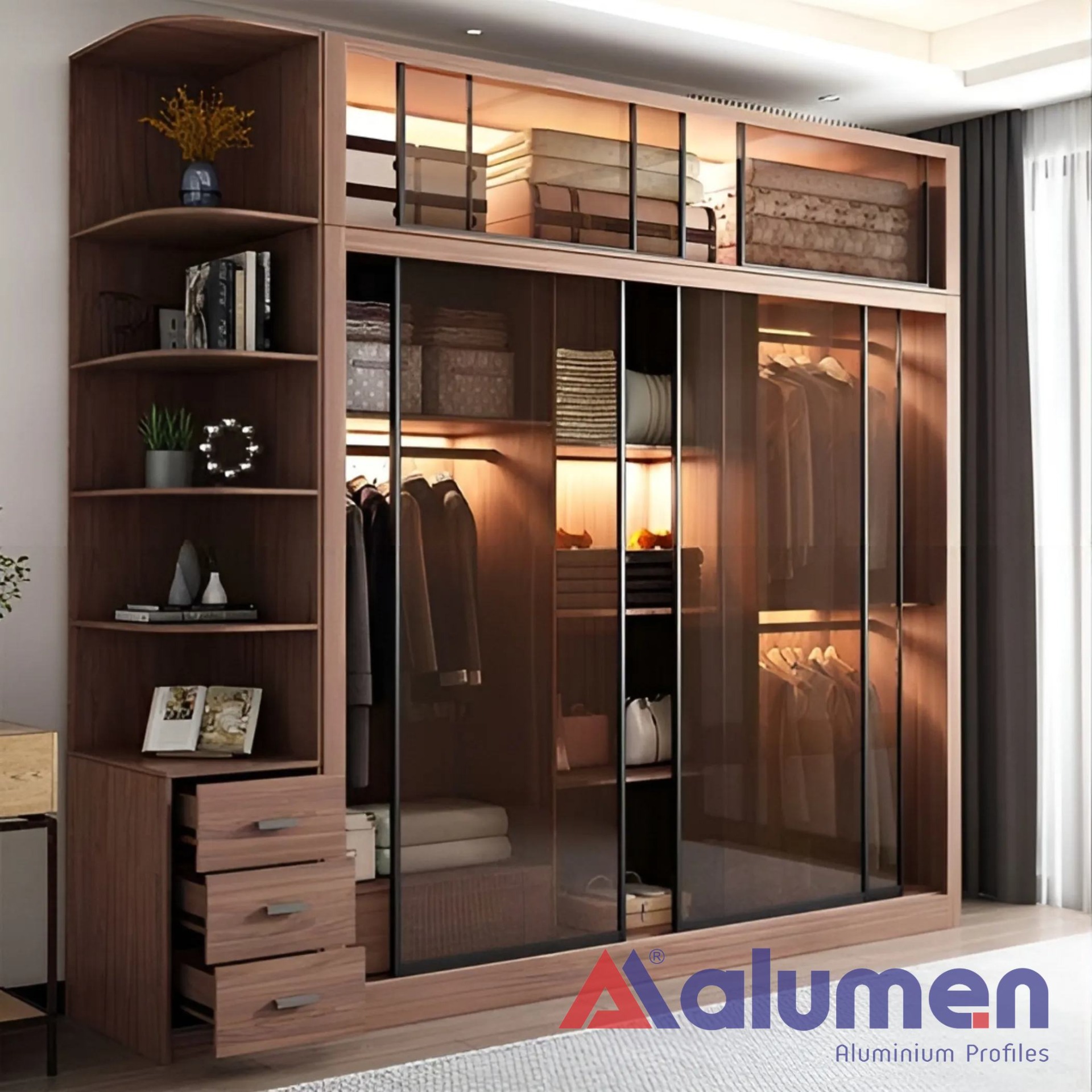 Tủ quần áo cánh kính lùa