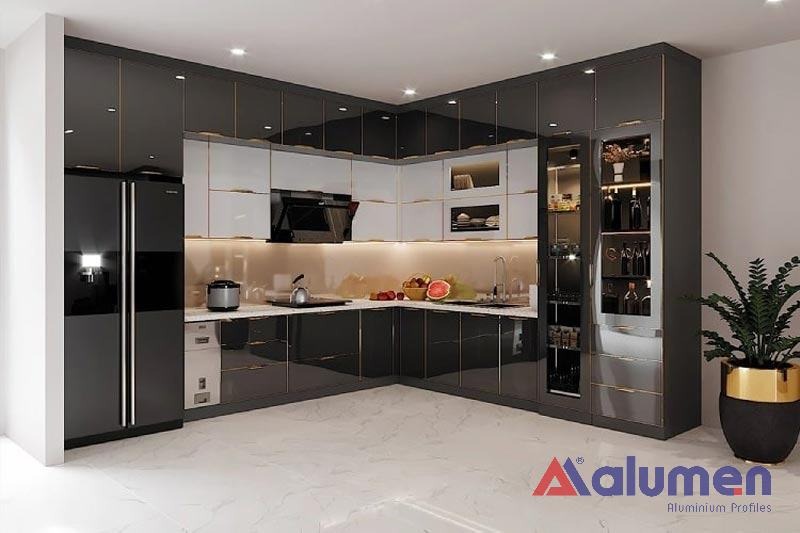 Xu hướng tủ bếp nhôm kính mới